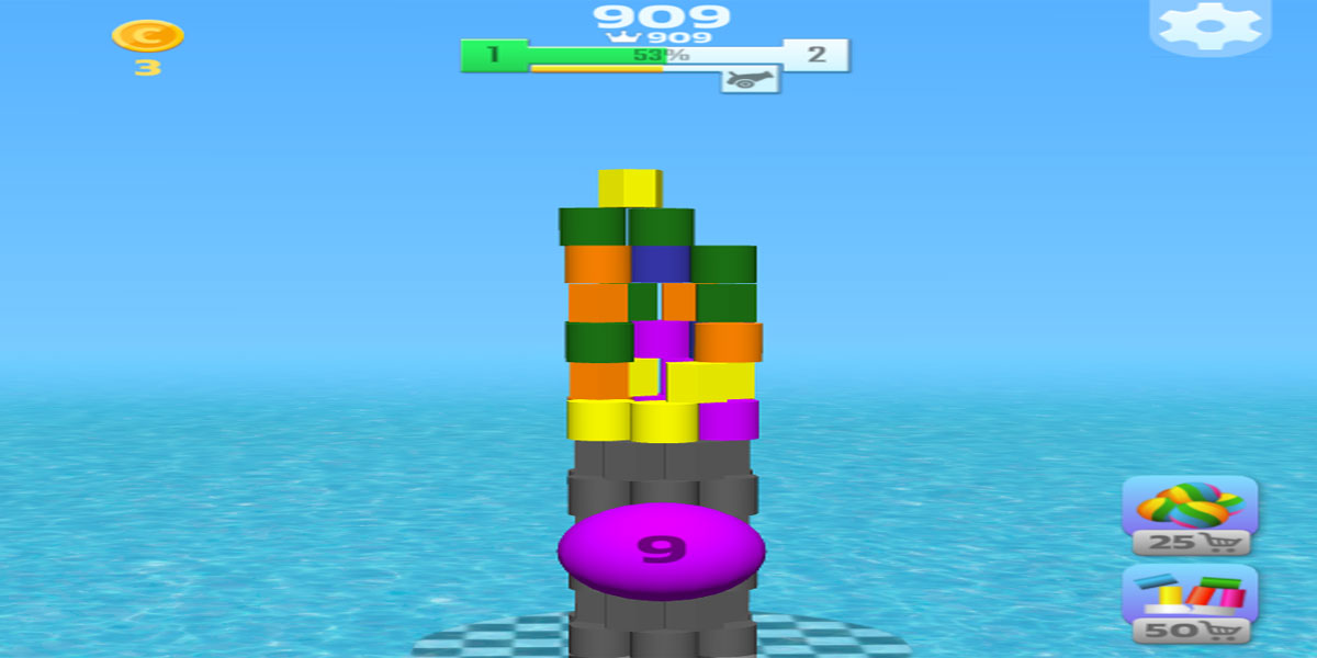 ถล่มคอหอยทั้งหมดในเกม Tower Crash 3D : Y8