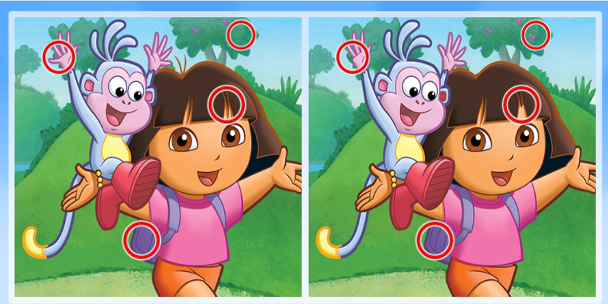 กับเกม      Find 7 Differences Dora : Y8