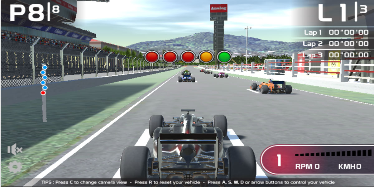 เกมแข่งขันรถออนไลน์รูปแบบ 3 มิติภายในเกมที่ชื่อว่า Grand Race : Y8