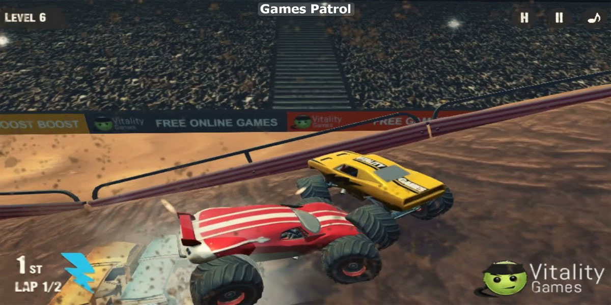 Monster Truck Racing Arena 2 : Y8 เป็นเกมออนไลน์ภาคต่อของเกม Monster Truck Arena Racing