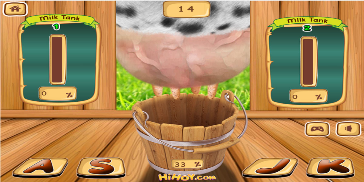คุณสามารถรีดนมวัวภายในเกม Milk The Cow : Y8