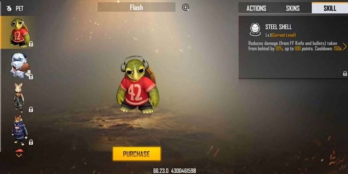 Free Fire Flash pet