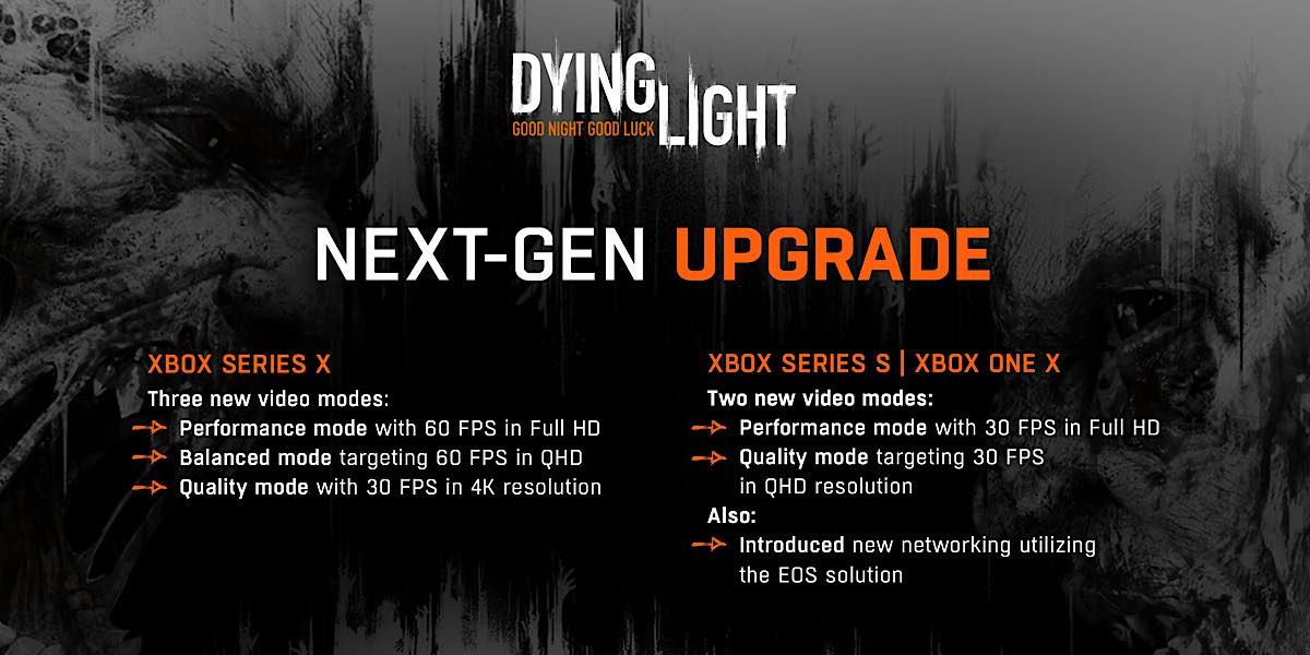 Dying Light 1 อัปเดต xbox