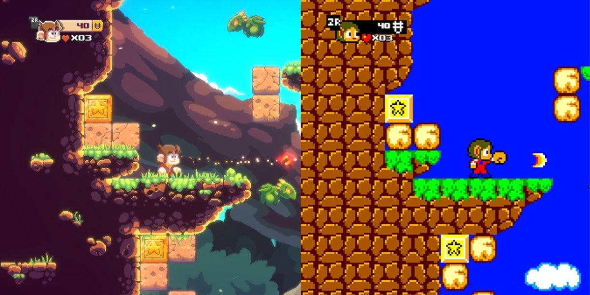 Alex Kidd in Miracle World DX กราฟิก