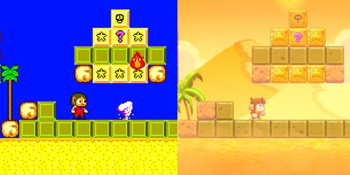Alex Kidd in Miracle World DX งานภาพ 2 แบบ