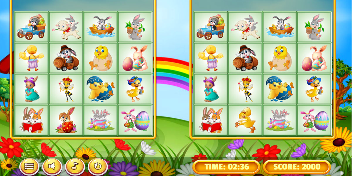 Easter Board Puzzles : Y8 เกมไขปริศนาตัวต่อที่มาพร้อมกับสองกระดานปริศนาและรูปภาพที่คล้ายคลึงกัน