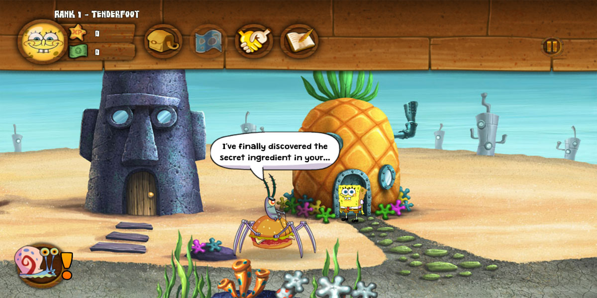SpongeBob's Next Big Adventure : Y8 หลังจากที่ SpongeBob ได้ปฏิบัติภารกิจการค้นหาเพื่อนที่หายไปของเขาใน Bikini Bottom Mysteries Search : Y8