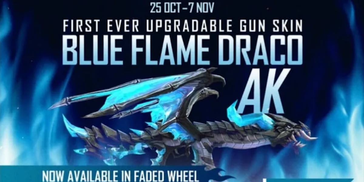 Free Fire เพิ่ม Blue Flame Draco Ak