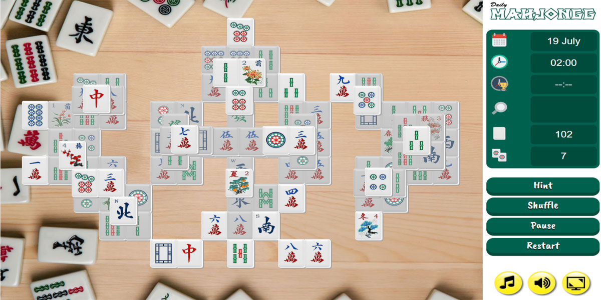ยินดีต้อนรับเข้าสู่เกมจับคู่ไพ่นกกระจอกแสนสนุก Daily Mahjongg : Y8