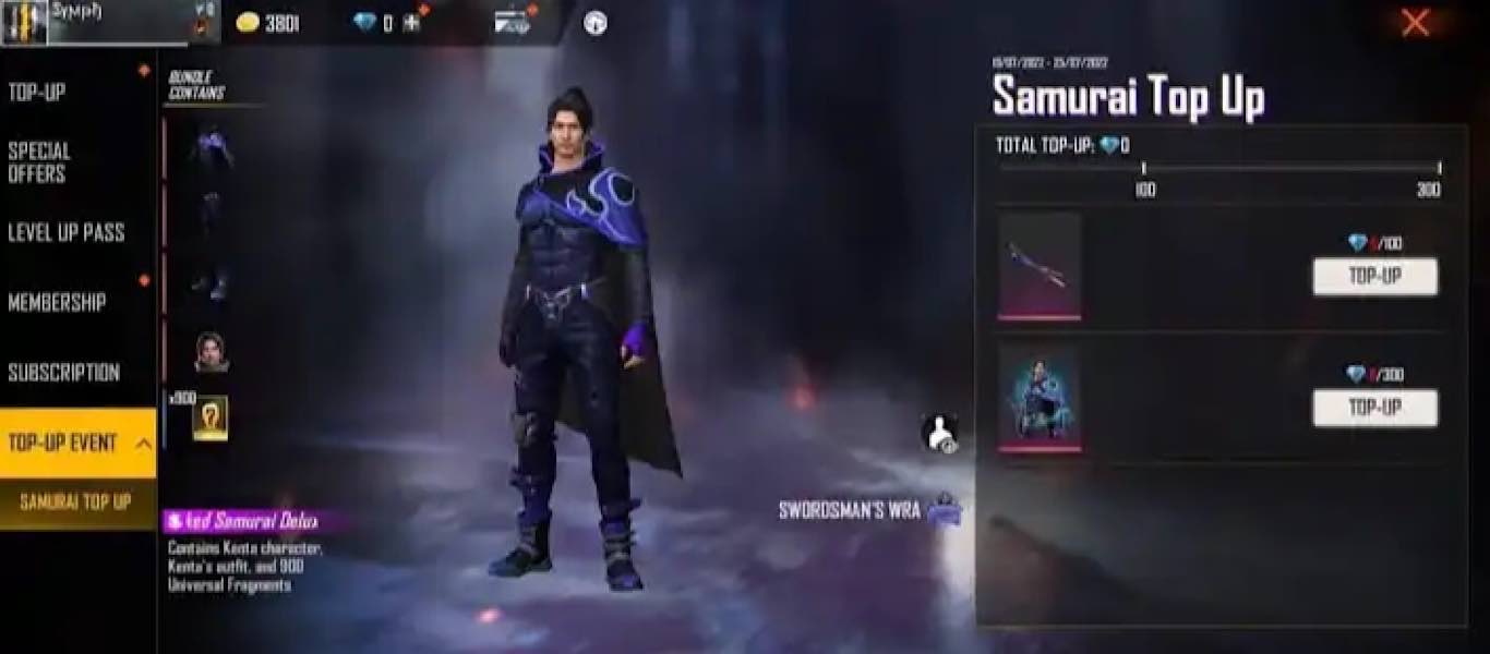 Free Fire Samurai kenta