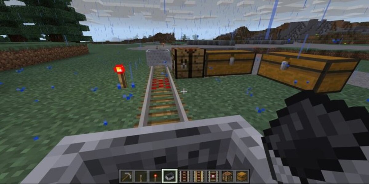 สร้างทางรถไฟใน Minecraft