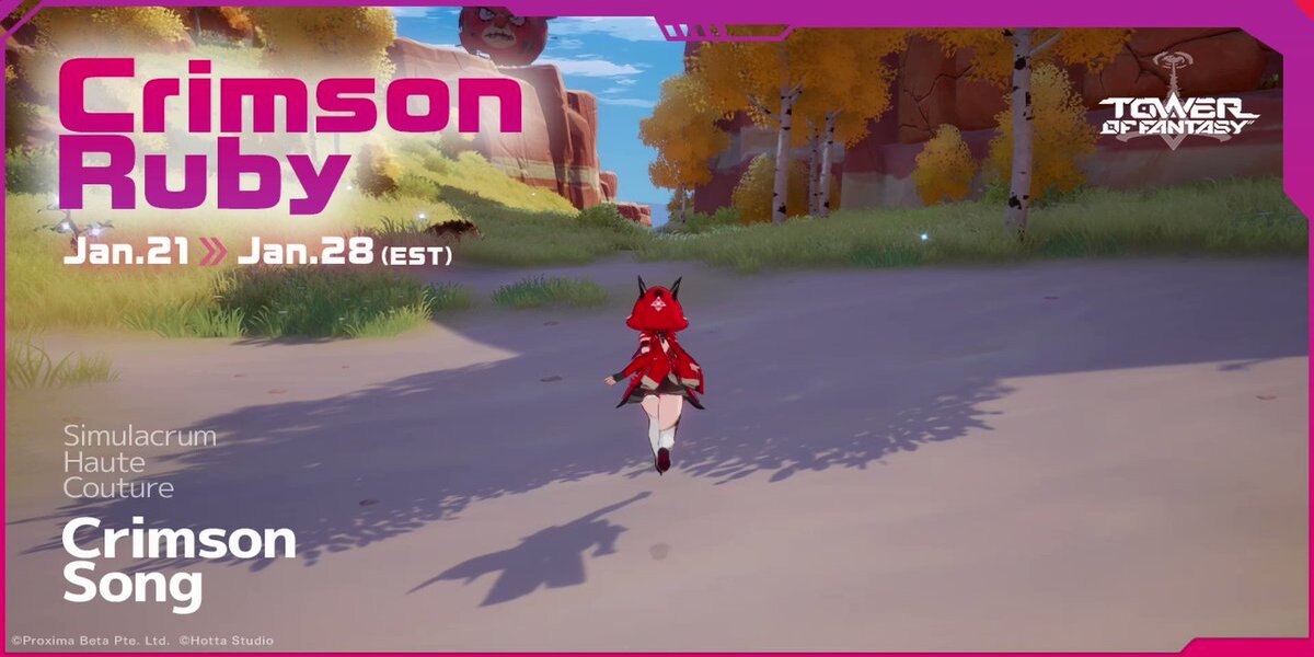 Crimson Ruby Tower of Fantasy
