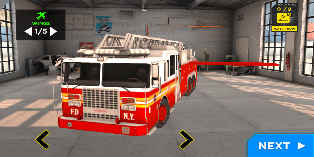 Flying Fire Truck Driving Sim : Y8