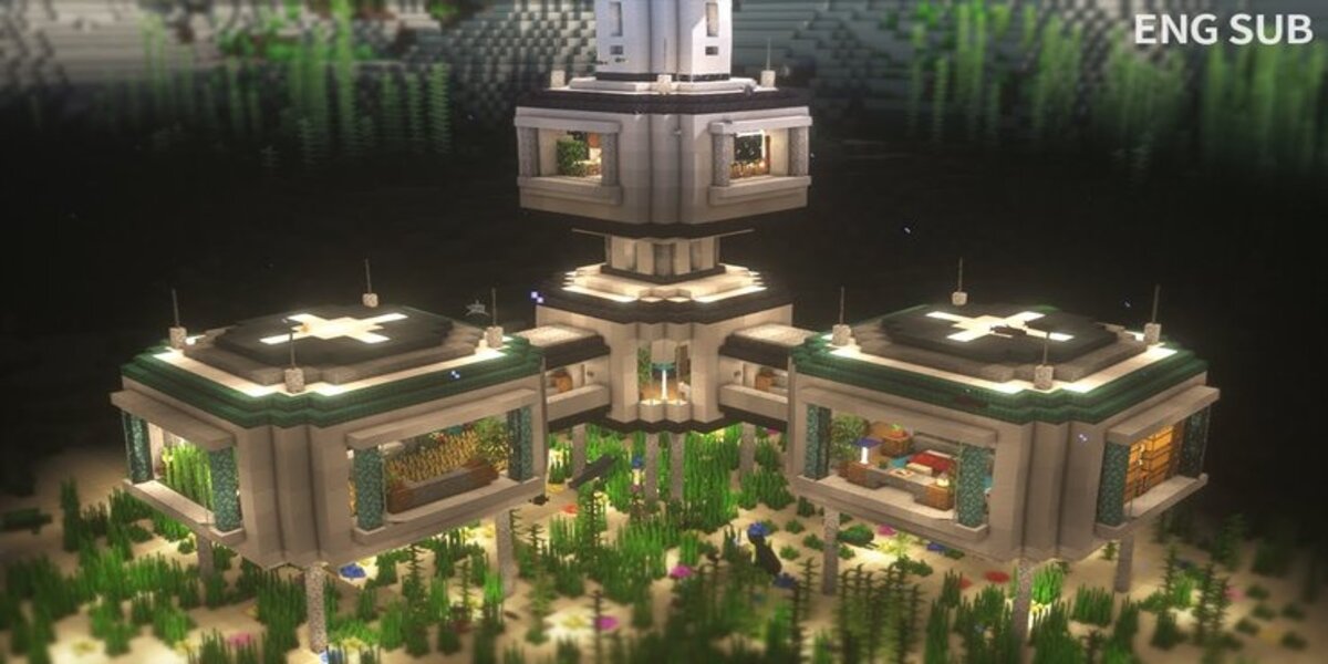 วิธีสร้างเกมฐานใต้น้ำ Minecraft