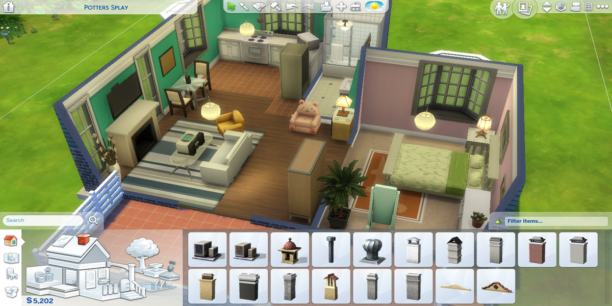 การสร้างบ้านใน เกม The Sims 4