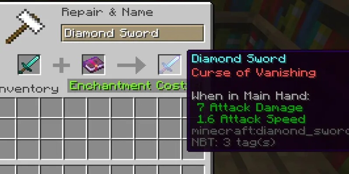 The Curse of Vanishing ในเกม Minecraft 