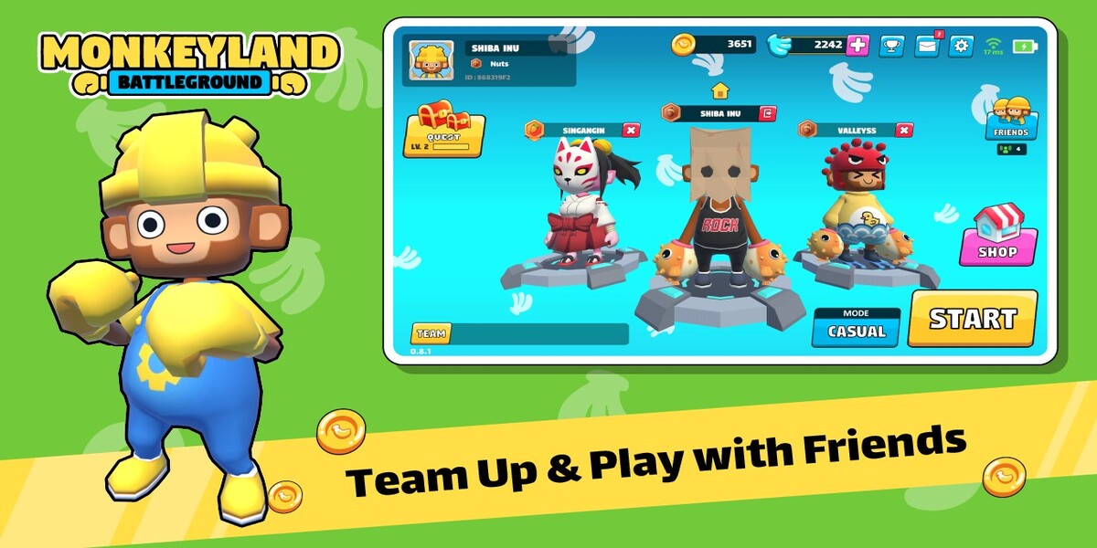เกม Monkeyland Battleground เกมออนไลน์