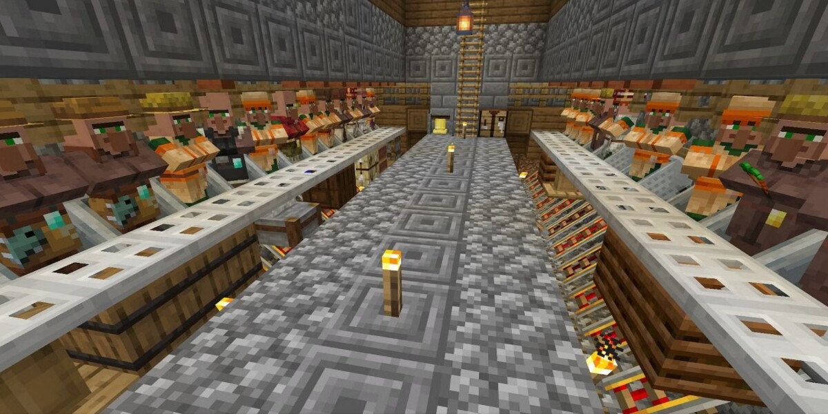 Villager Trading Hall ใน Minecraft