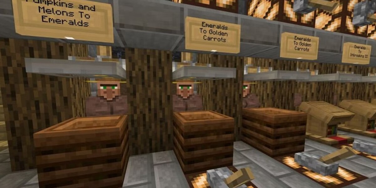 Villager Trading Hall Minecraft